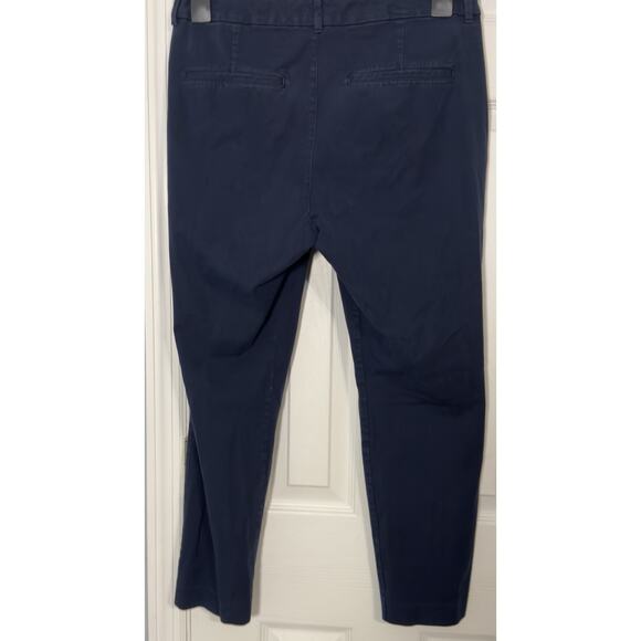 Old Navy Pixie Hi Rise Navy Blue Khaki Pants, Size 12 - Picture 3 of 5